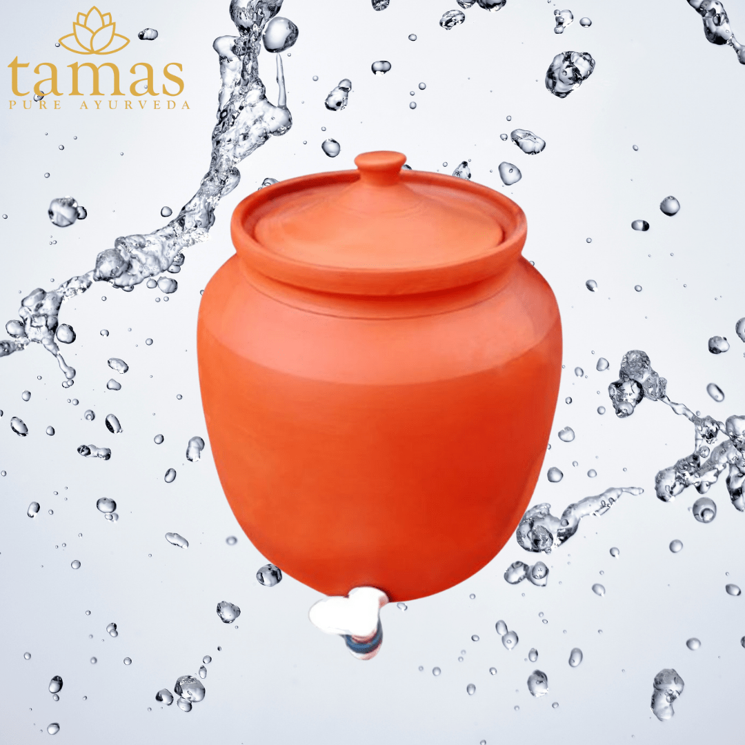 Handmade (Clay/ Terracotta) Pot With Clay Lid and Tap